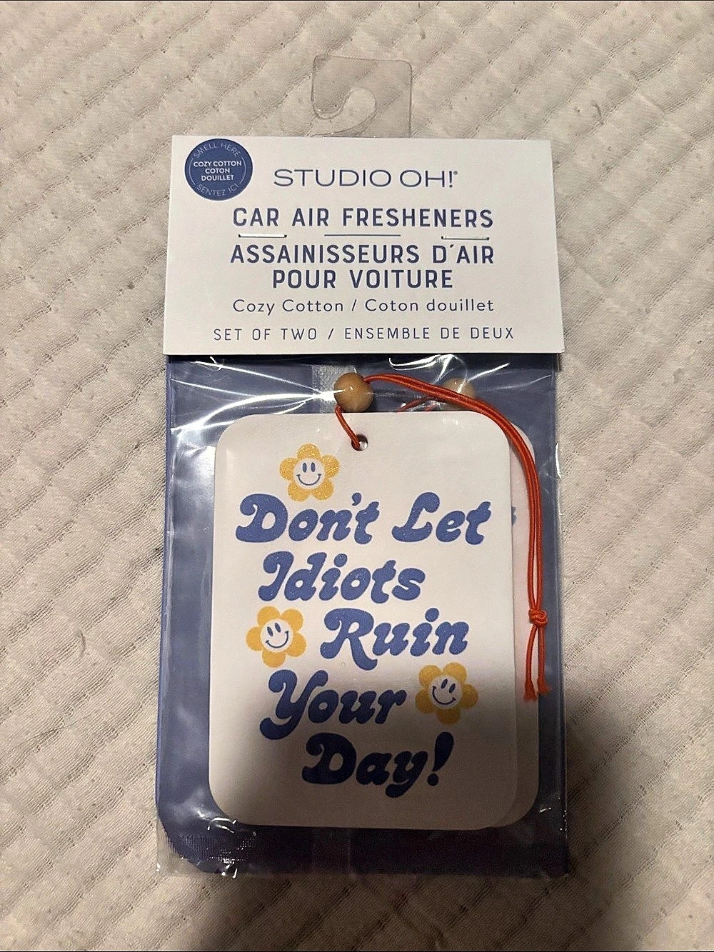 Studio Oh! Don't Let Idiots Ruin Your Day Car Air Freshener! Set of 2
